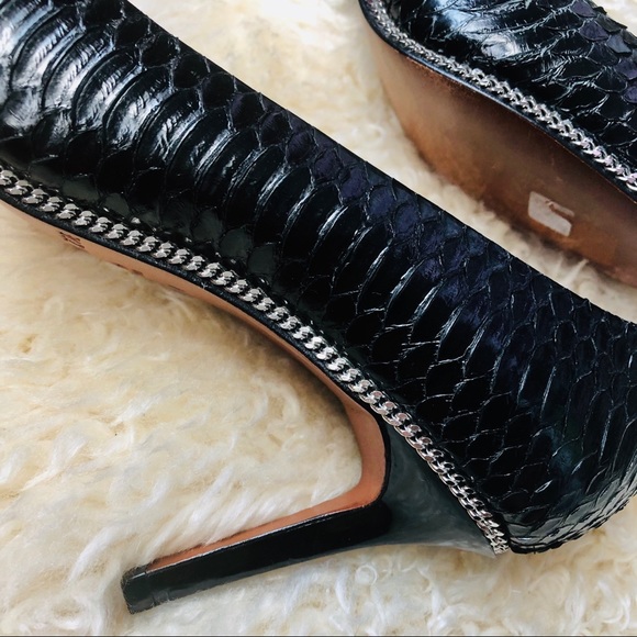 Black Rachel Zoe pumps snakeskin leather - Picture 5 of 8